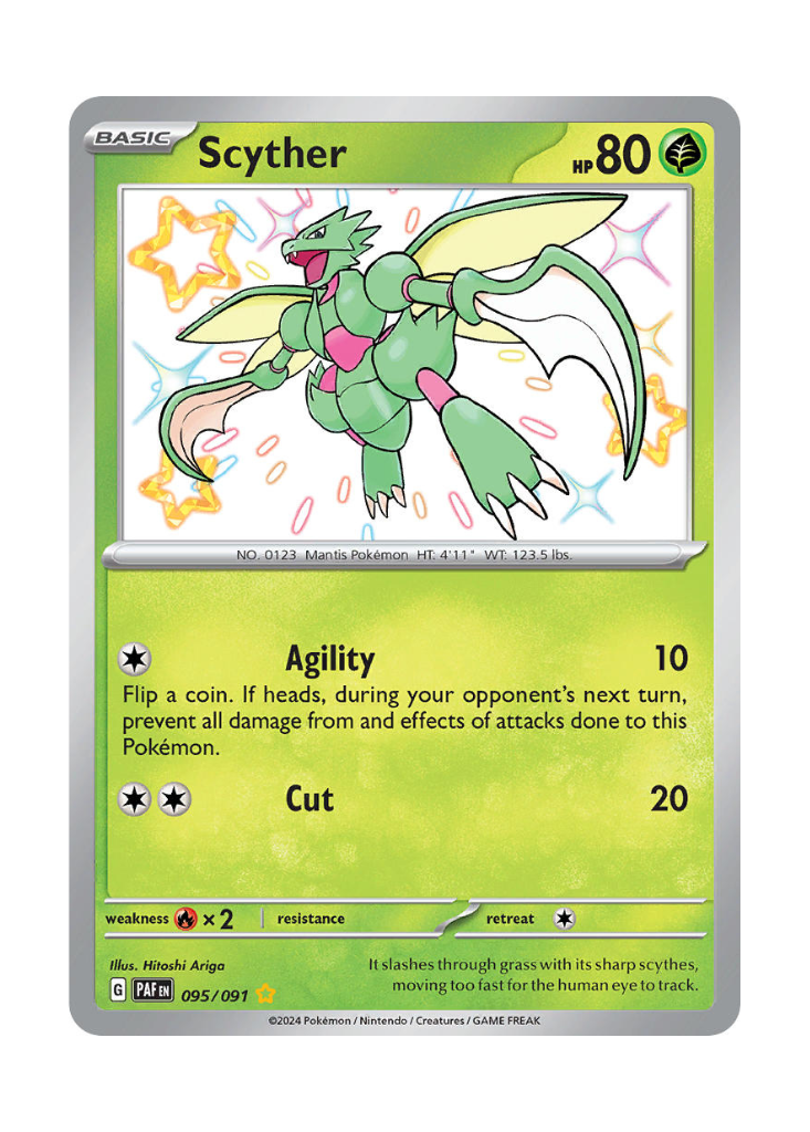 Paldean Fates: Scyther Shiny Rare - 095/091