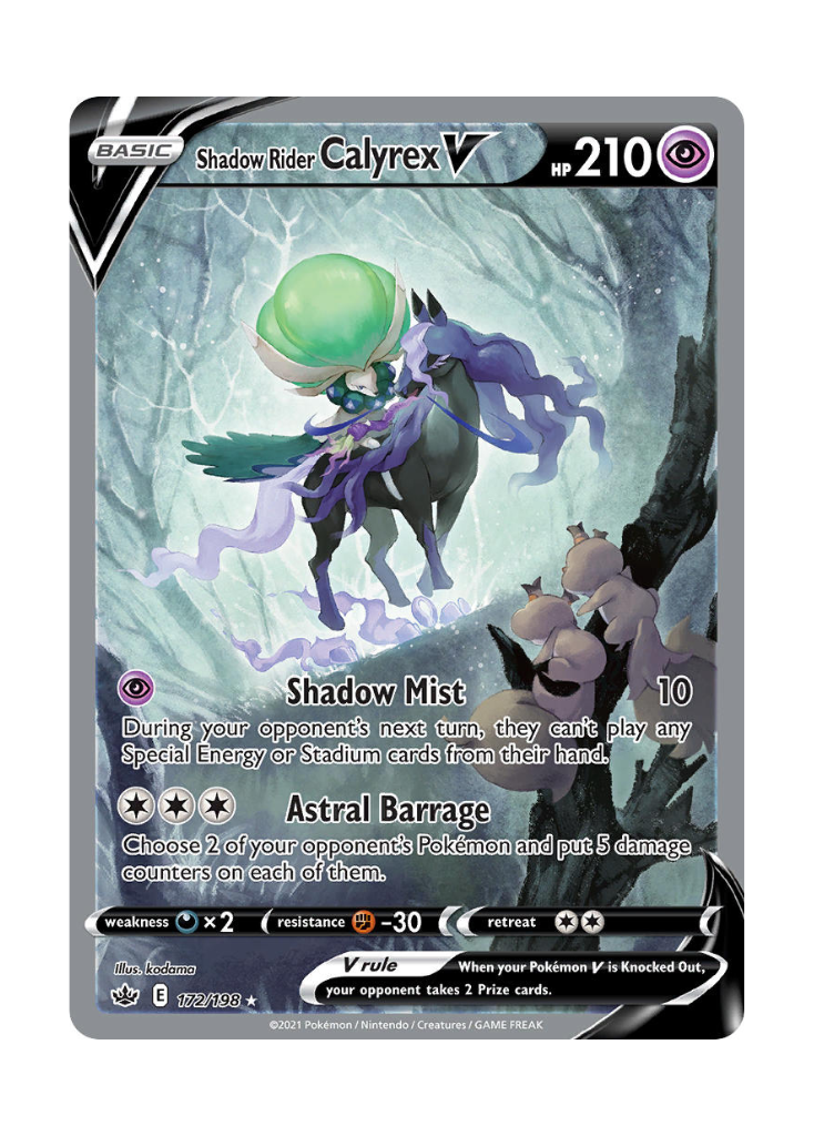 Chilling Reign: Shadow Rider Calyrex V Alternate Full Art - 172/198
