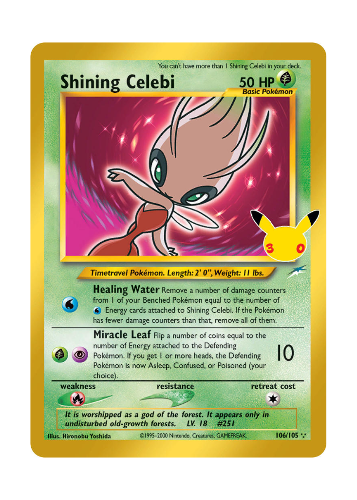 30th Celebration: Shining Celebi Classic Collection - 106/105