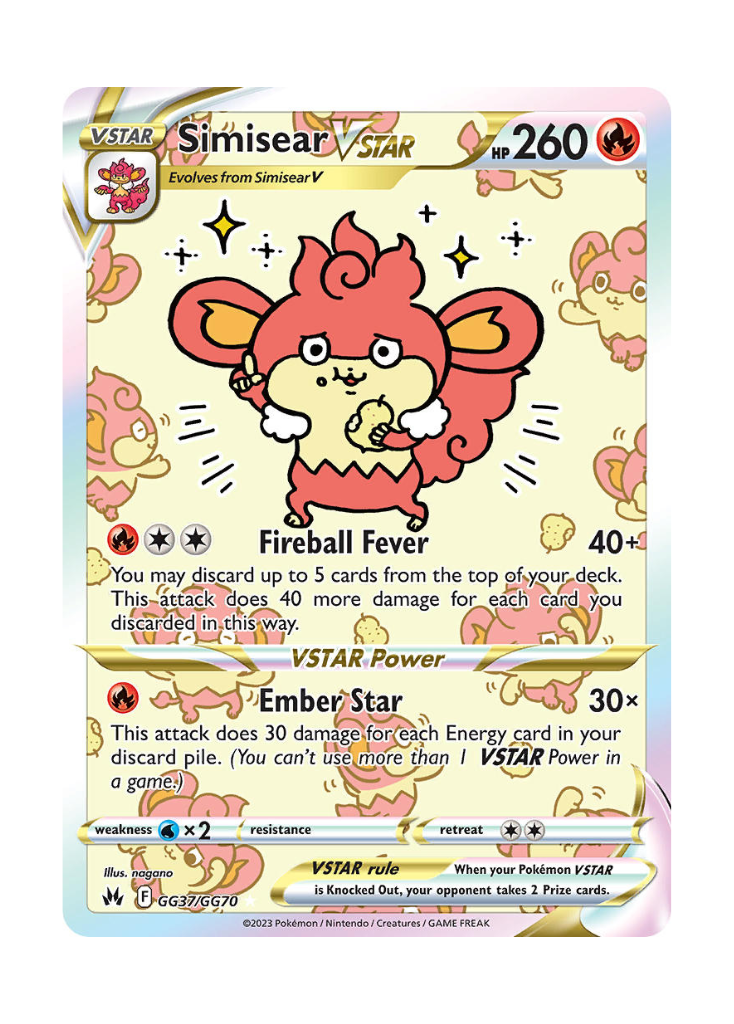 Crown Zenith: Simisear VSTAR Galarian Gallery - GG37/GG70