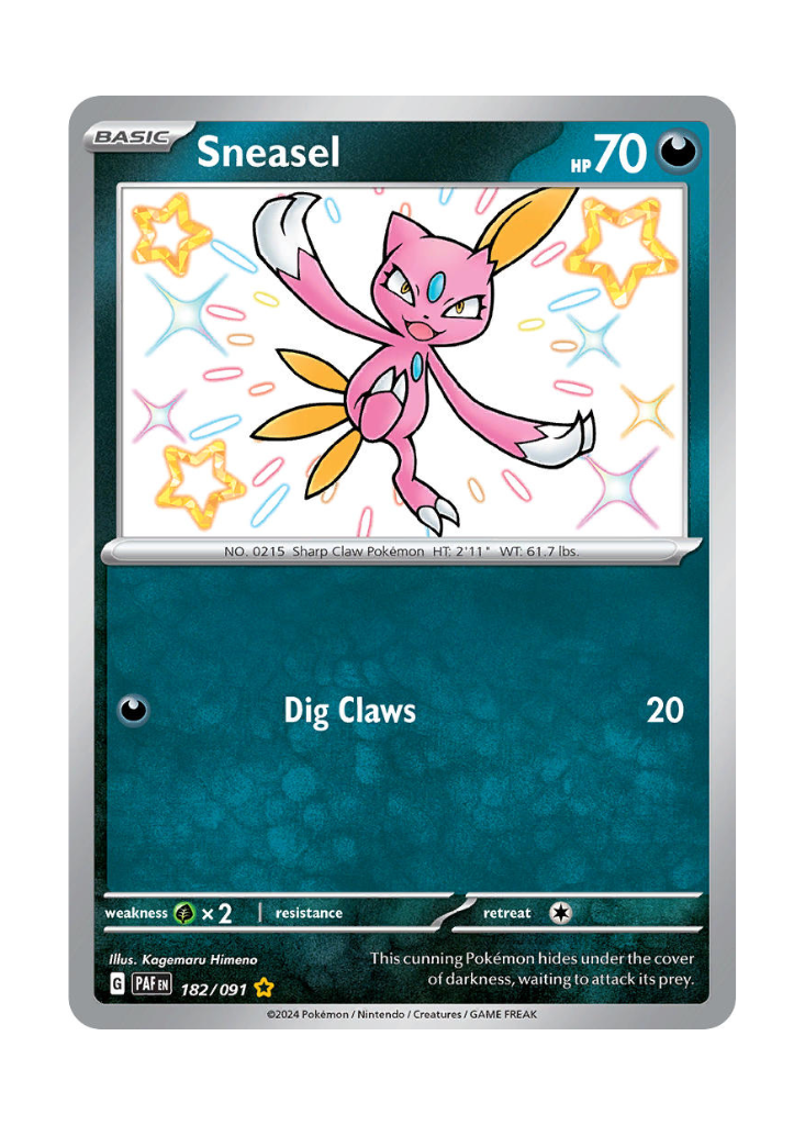 Paldean Fates: Sneasel Shiny Rare - 182/091