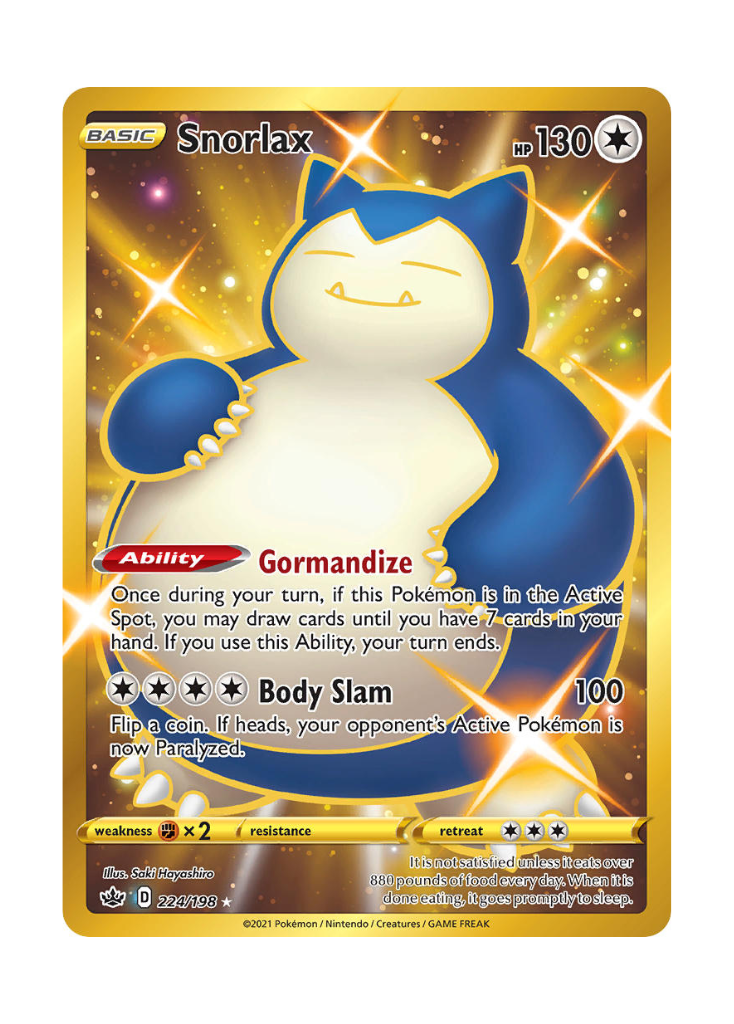 Chilling Reign: Snorlax Secret Rare - 224/198