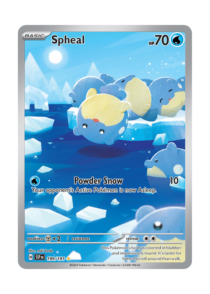 Surging Sparks: Spheal Illustration Rare - 199/191
