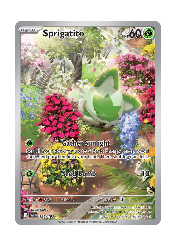 Paldea Evolved: Sprigatito Illustration Rare - 196/193