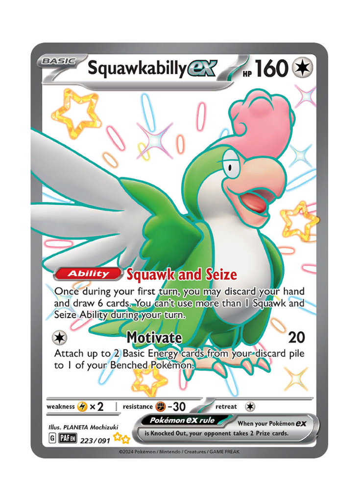 Paldean Fates: Squawkabilly ex Shiny Full Art - 223/091