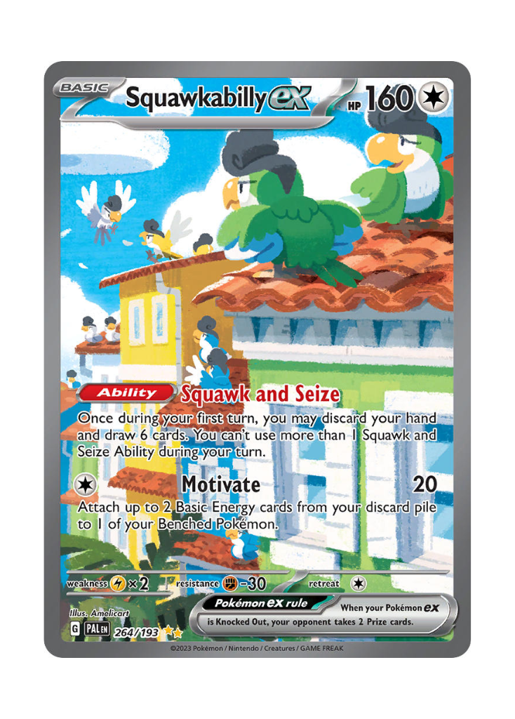 Paldea Evolved: Squawkabilly ex Special Illustration Rare - 264/193