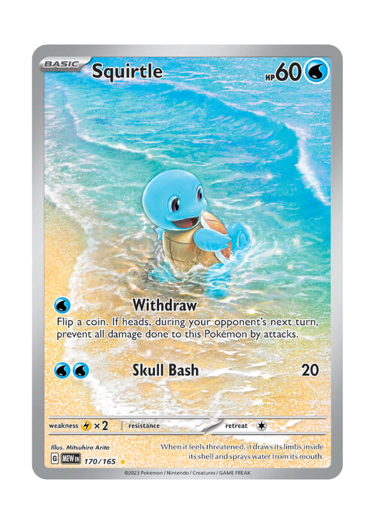 Scarlet & Violet 151: Squirtle Illustration Rare - 170/165