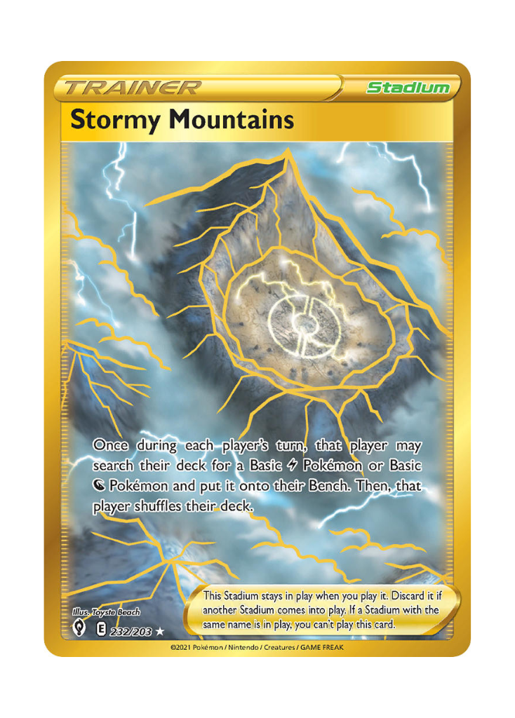 Evolving Skies: Stormy Mountains Secret Rare - 232/203