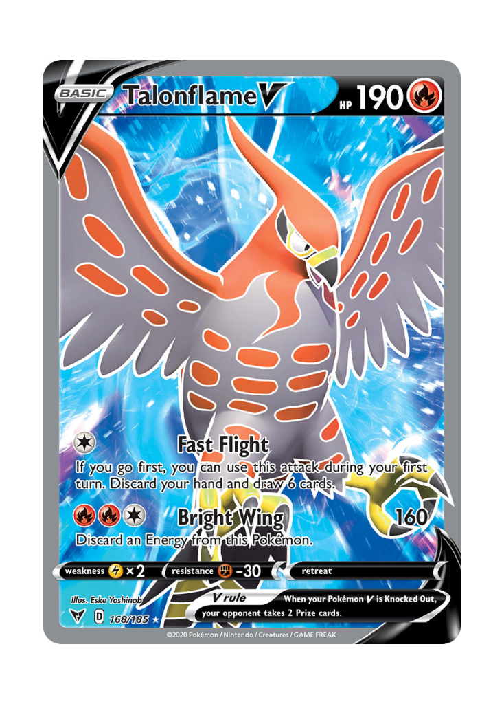Vivid Voltage: Talonflame V Full Art - 168/185
