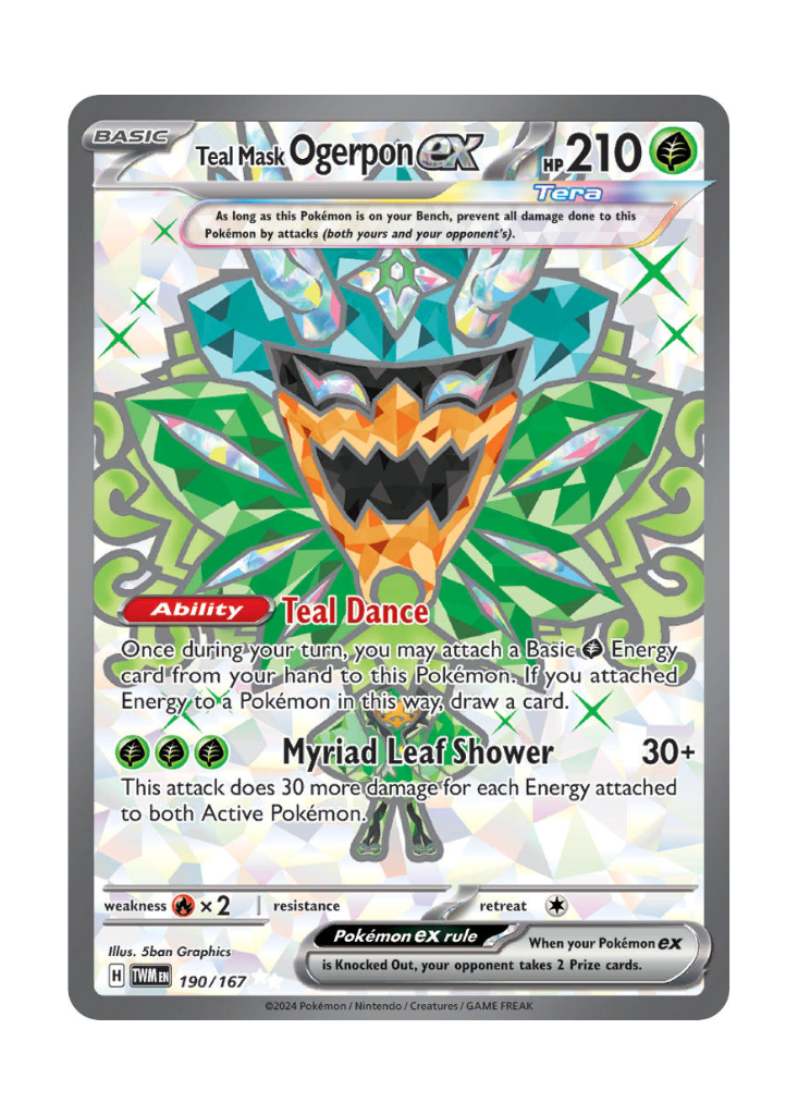 Twilight Masquerade: Teal Mask Ogerpon ex Full Art - 190/167