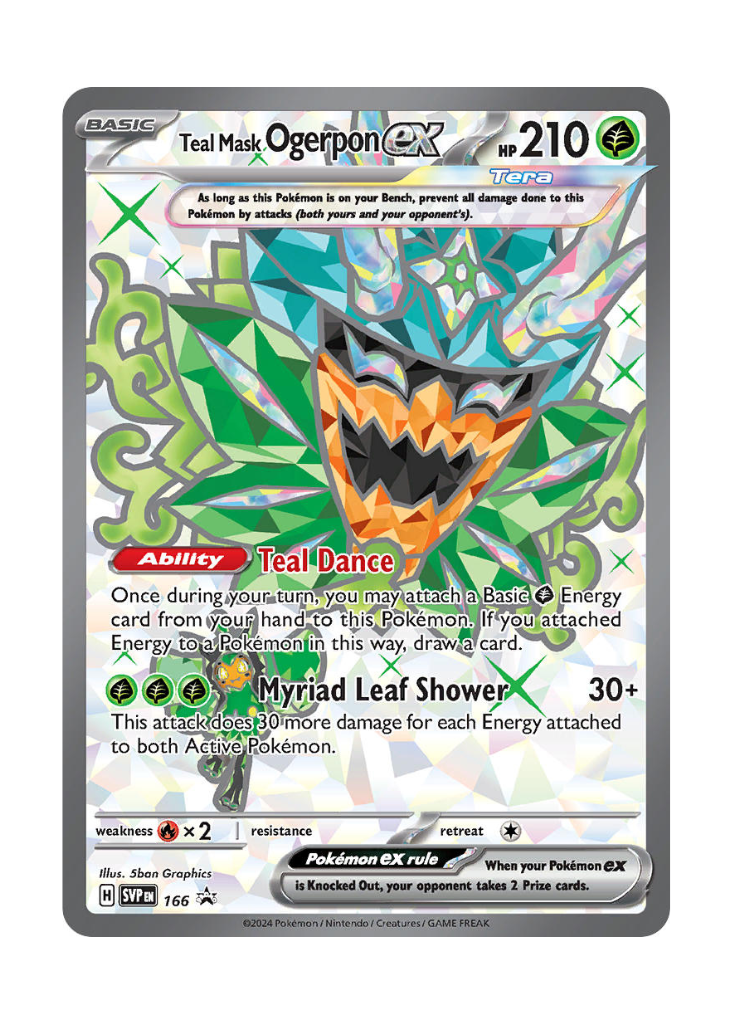Scarlet & Violet Promos: Teal Mask Ogerpon ex - 166