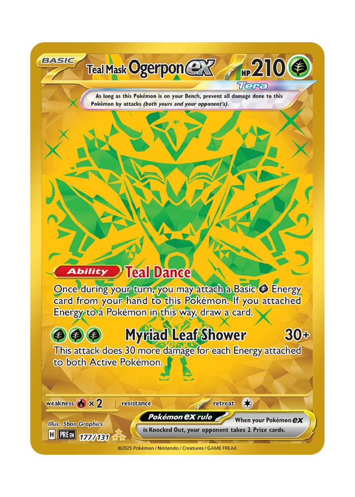Prismatic Evolutions: Teal Mask Ogerpon ex Hyper Rare - 177/131