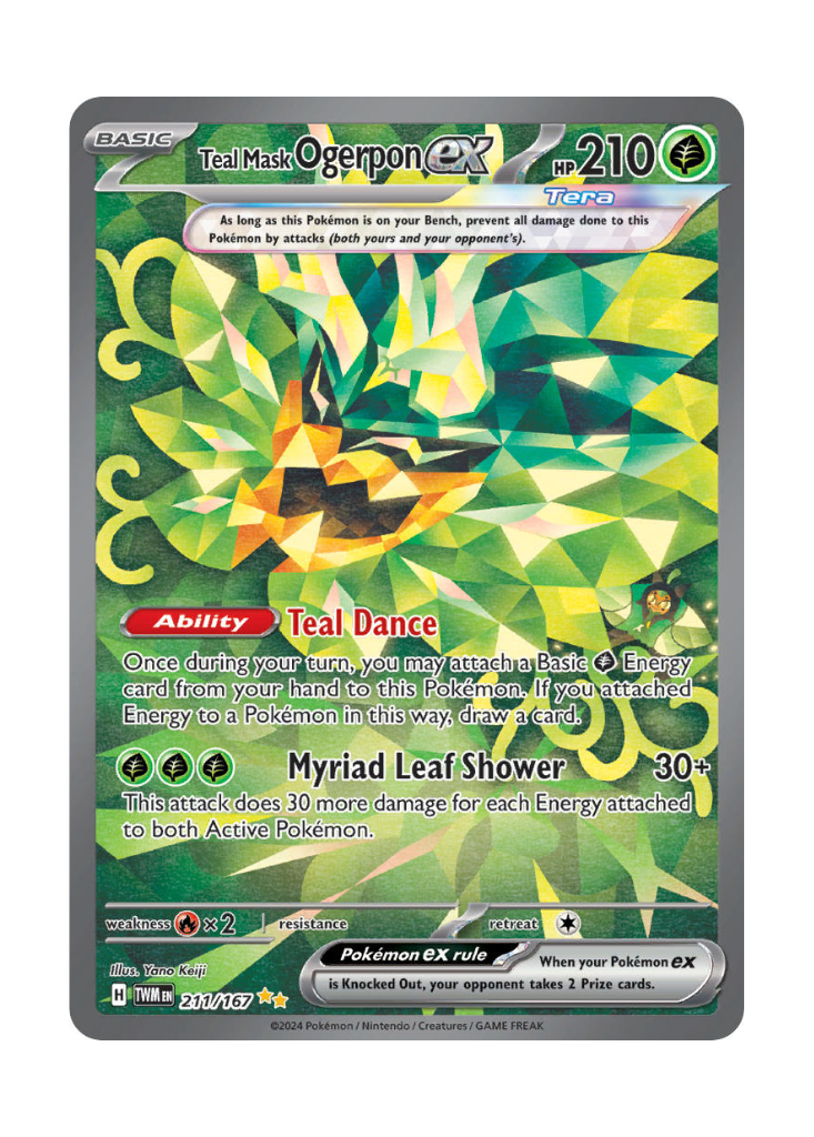 Twilight Masquerade: Teal Mask Ogerpon ex Special Illustration Rare - 211/167