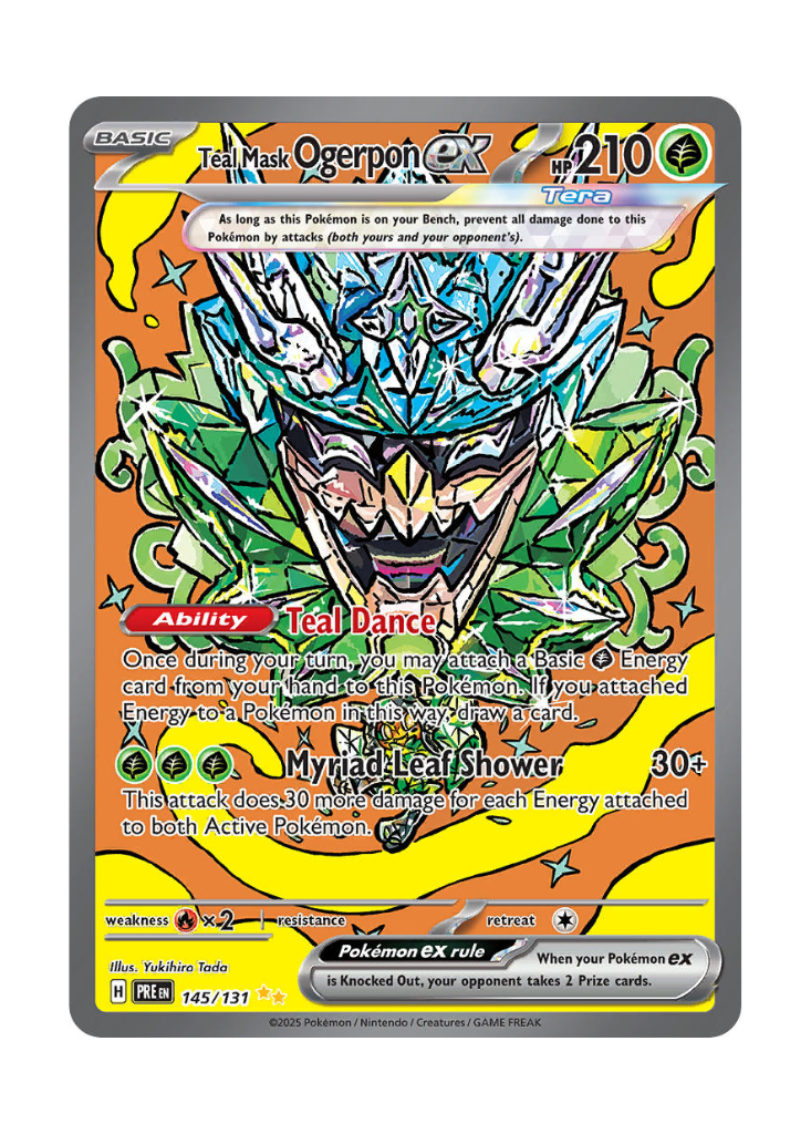 Prismatic Evolutions: Teal Mask Ogerpon ex Special Illustration Rare - 145/131
