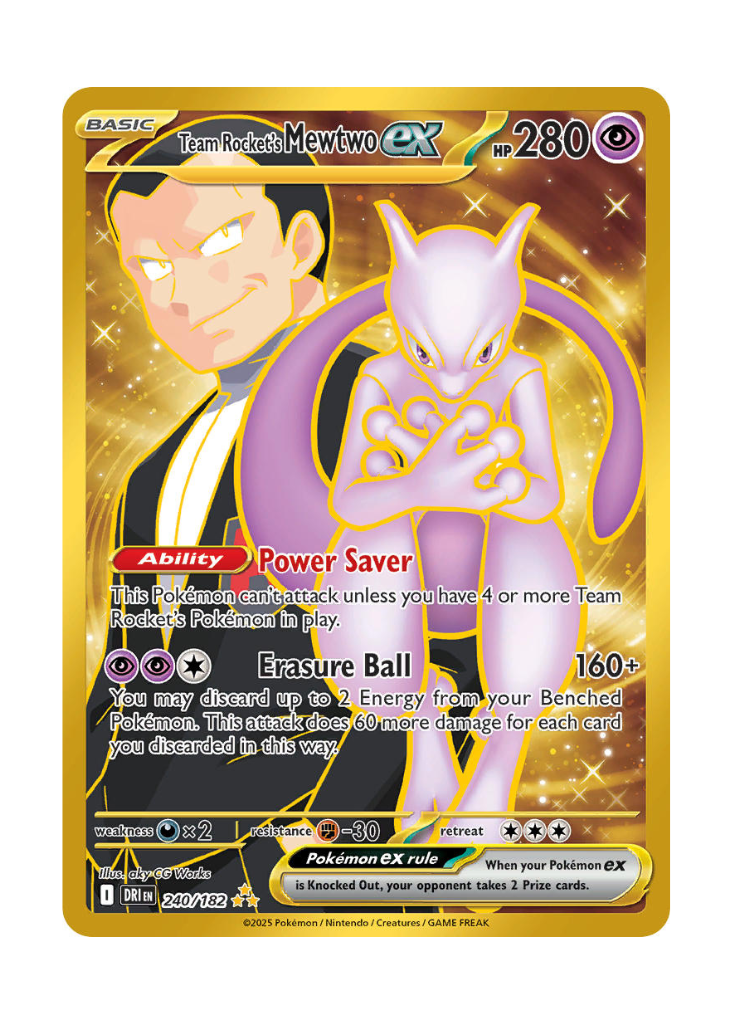 Destined Rivals: Team Rocket's Mewtwo ex Hyper Rare - 240/182