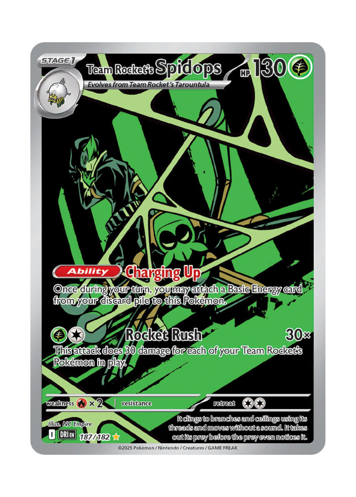 Destined Rivals: Team Rocket's Spidops Illustration Rare - 187/182 ATP Gaming LLC Destined Rivals: Team Rocket's Spidops Illustration Rare - 187/182 ATP Gaming LLC