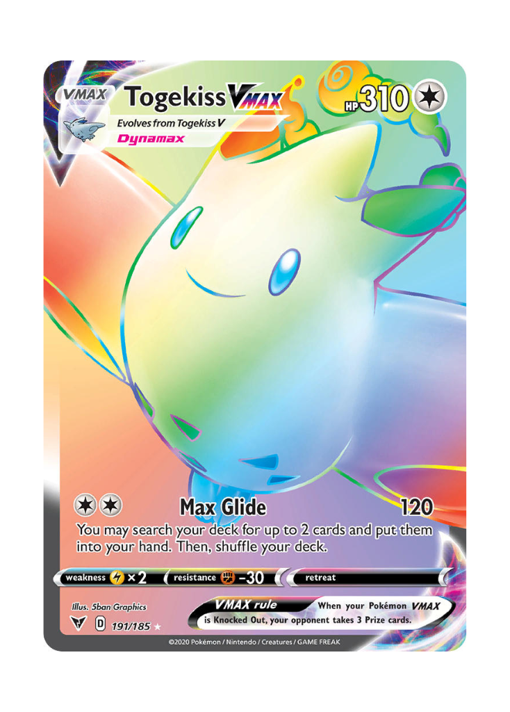 Vivid Voltage: Togekiss VMAX Rainbow Rare - 191/185