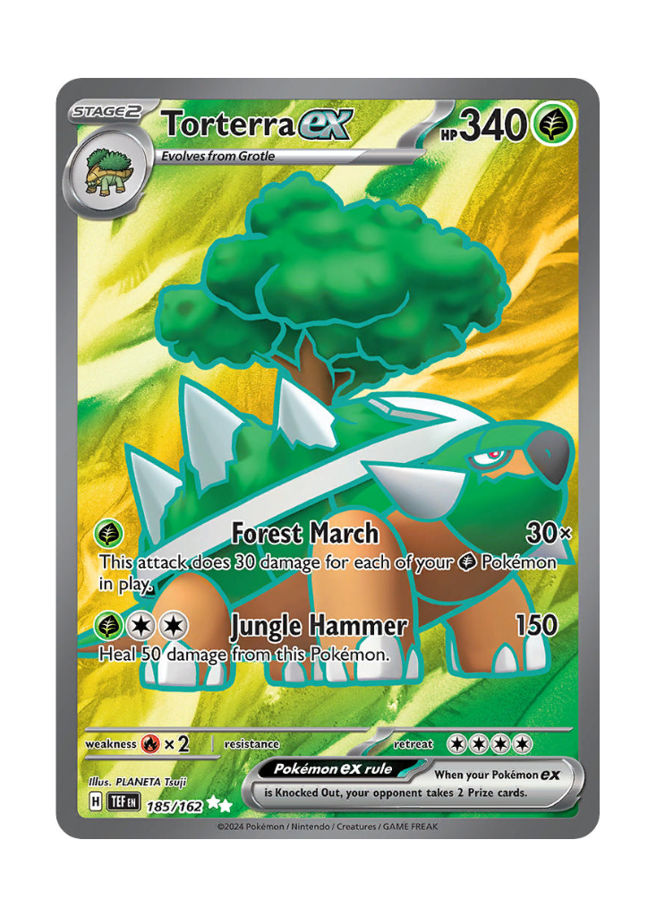 Temporal Forces: Torterra ex Full Art - 185/162