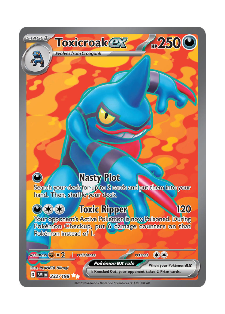 Scarlet & Violet: Toxicroak ex Full Art - 232/198