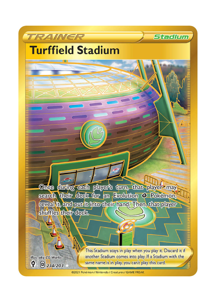 Evolving Skies: Turffield Stadium Secret Rare - 234/203