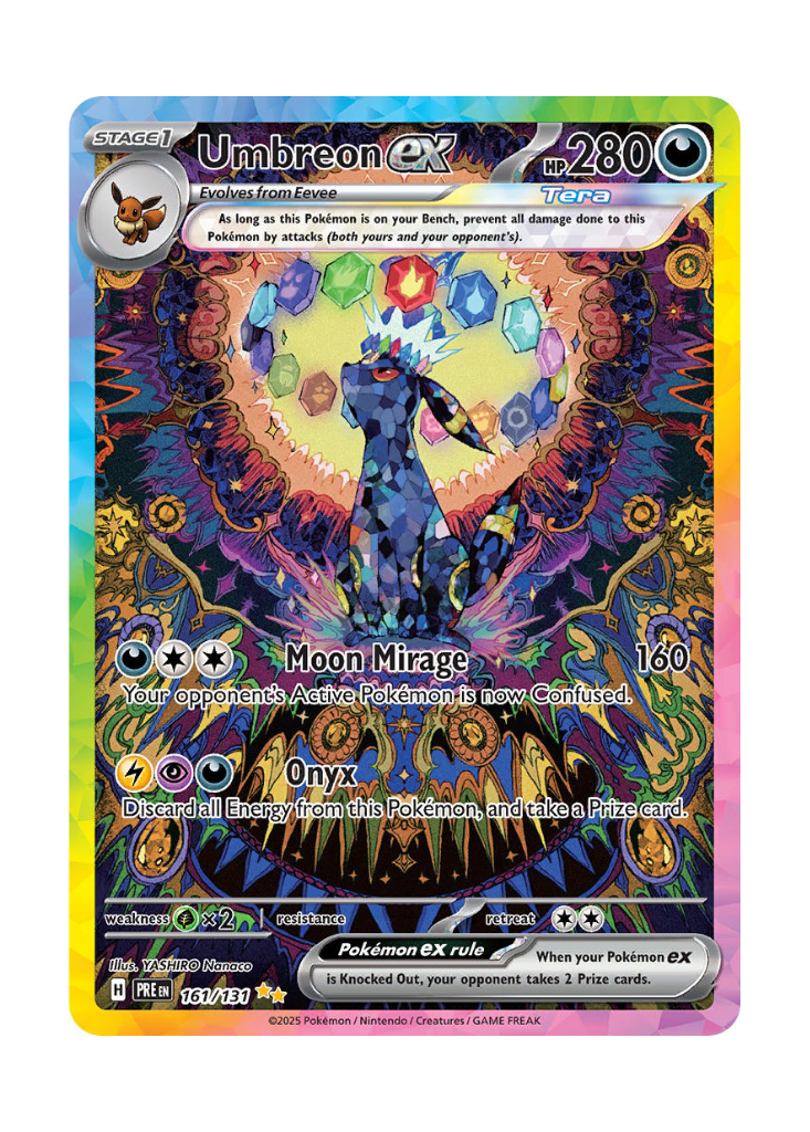 Prismatic Evolutions: Umbreon ex Special Illustration Rare - 161/131 ATP Gaming LLC Prismatic Evolutions: Umbreon ex Special Illustration Rare - 161/131 ATP Gaming LLC