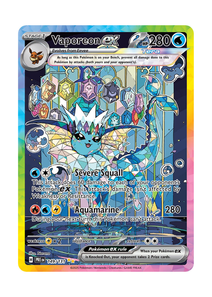 Prismatic Evolutions: Vaporeon ex Special Illustration Rare - 149/131