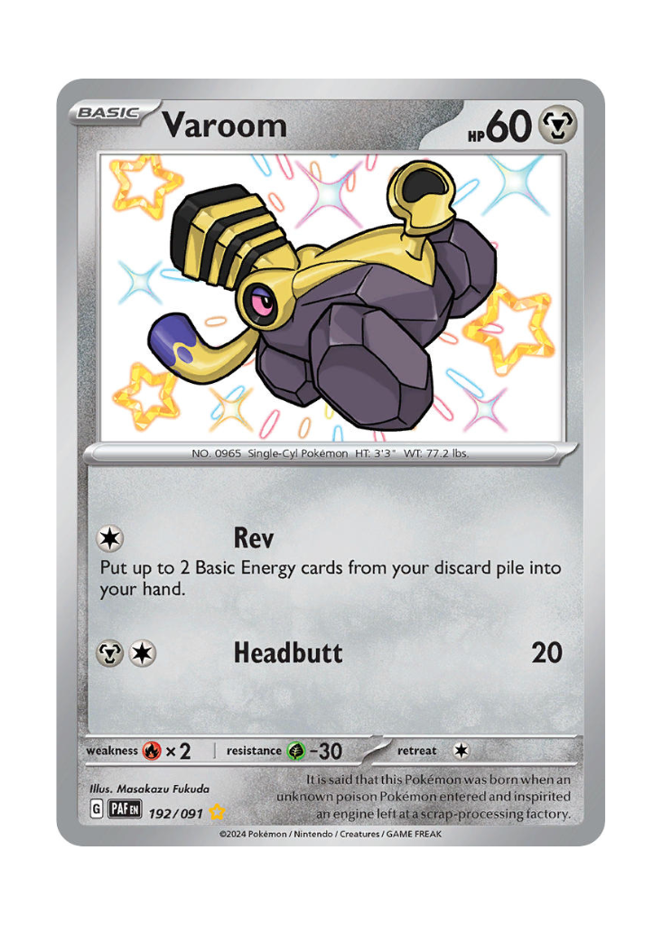 Paldean Fates: Varoom Shiny Rare - 192/091