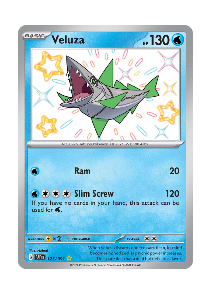 Paldean Fates: Veluza Shiny Rare - 125/091