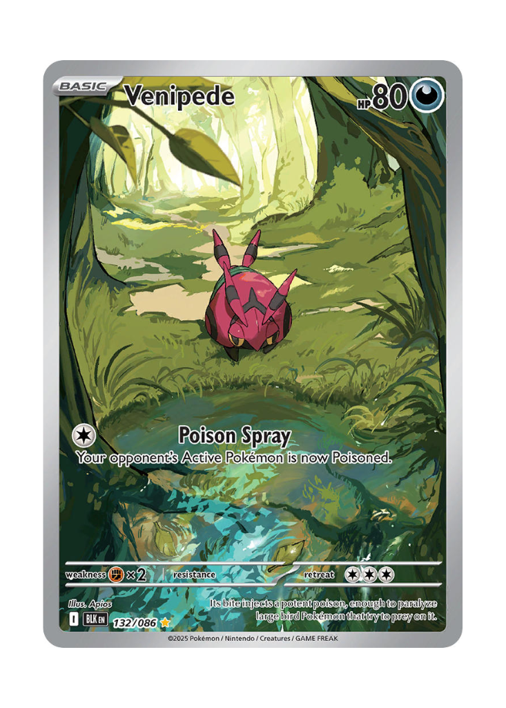 Black Bolt: Venipede Illustration Rare - 132/086