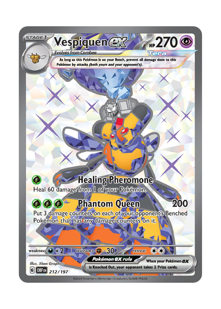 Obsidian Flames: Vespiquen ex Full Art - 212/197