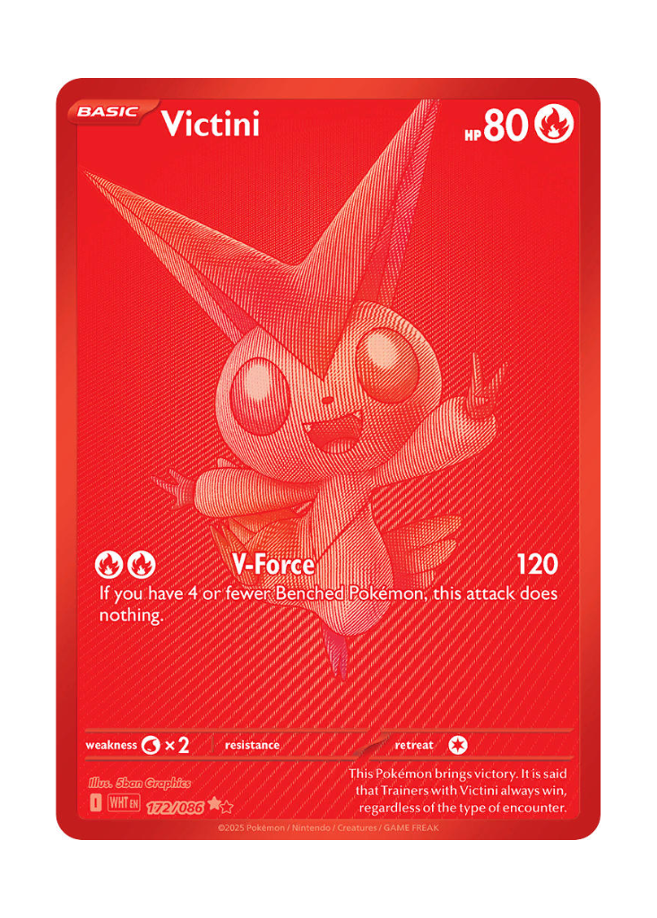 White Flare: Victini Black White Rare - 172/086