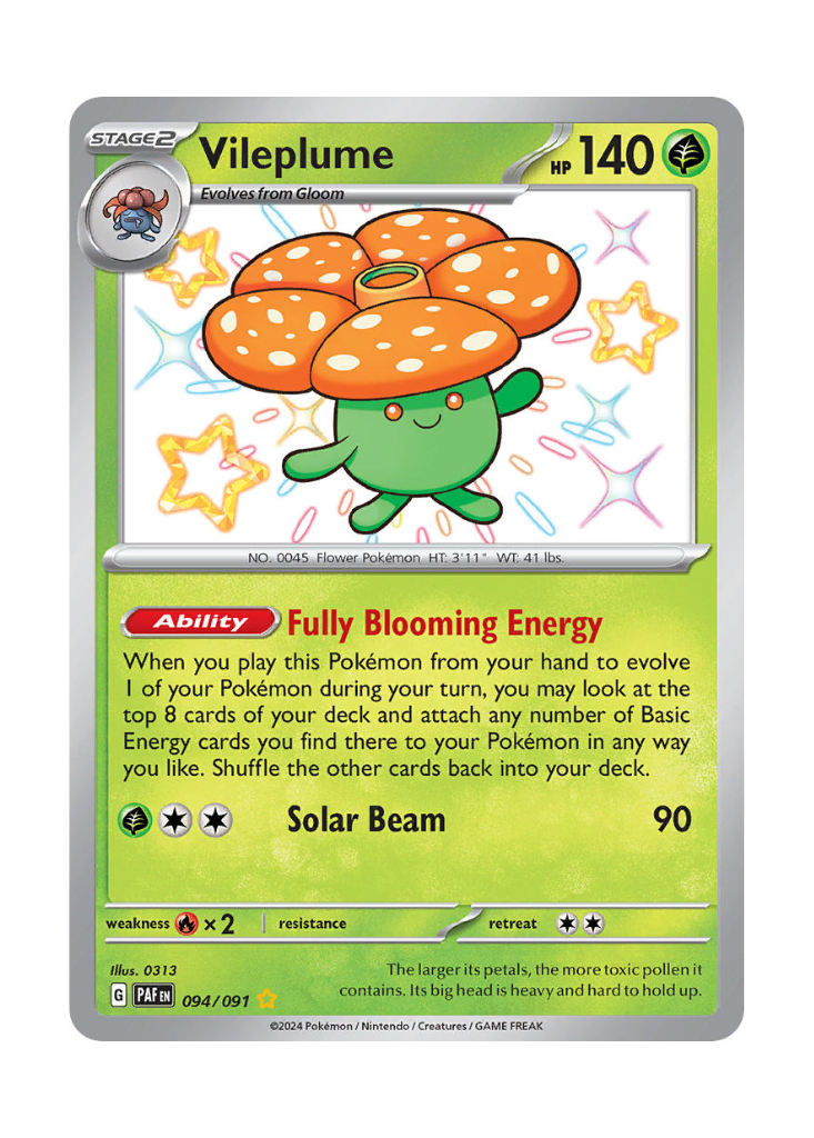 Paldean Fates: Vileplume Shiny Rare - 094/091