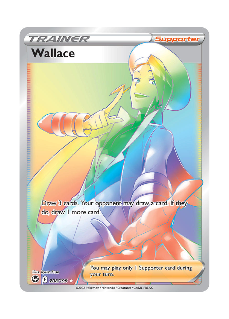 Silver Tempest: Wallace Rainbow Rare - 208/195 ATP Gaming LLC Silver Tempest: Wallace Rainbow Rare - 208/195 ATP Gaming LLC