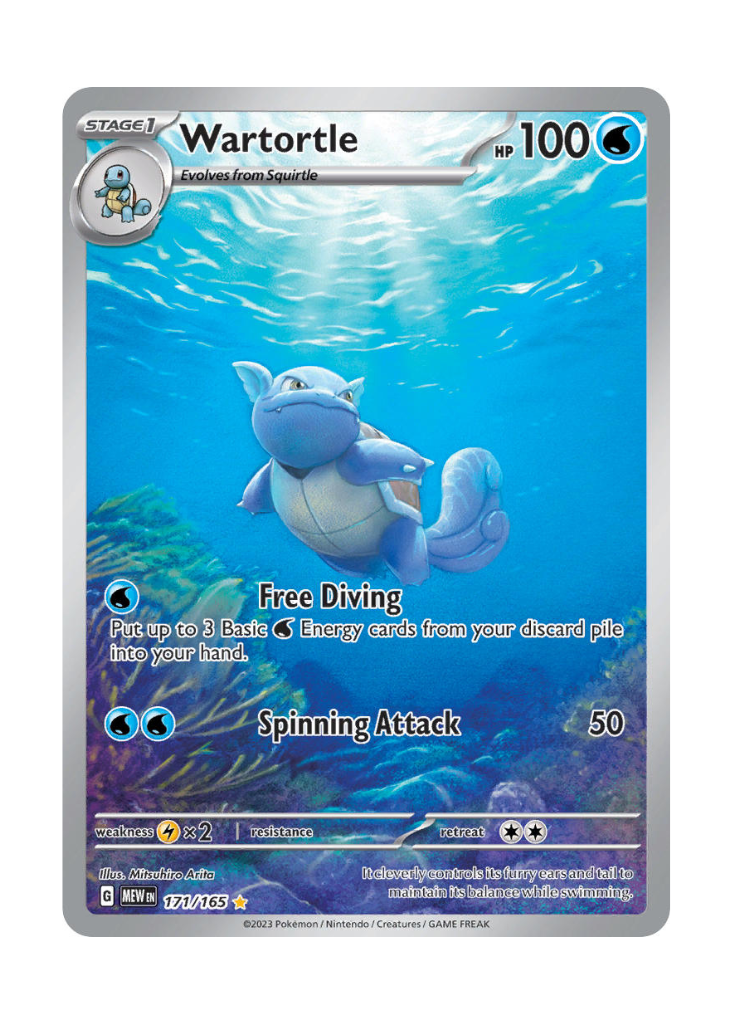 Scarlet & Violet 151: Wartortle Illustration Rare - 171/165