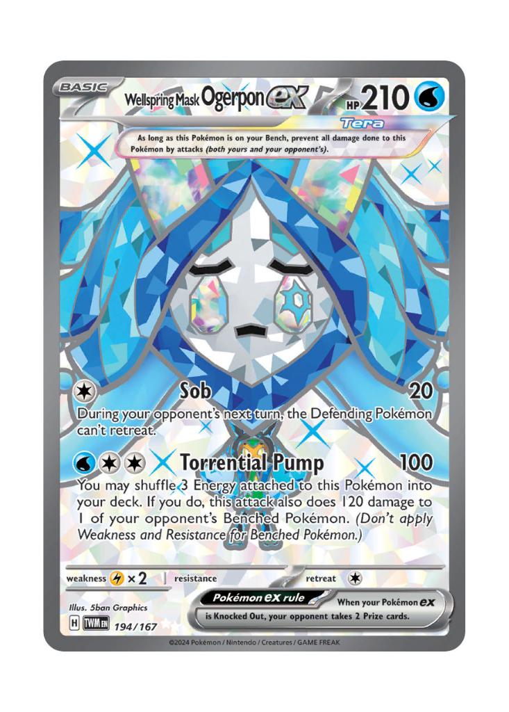 Twilight Masquerade: Wellspring Mask Ogerpon ex Full Art - 194/167
