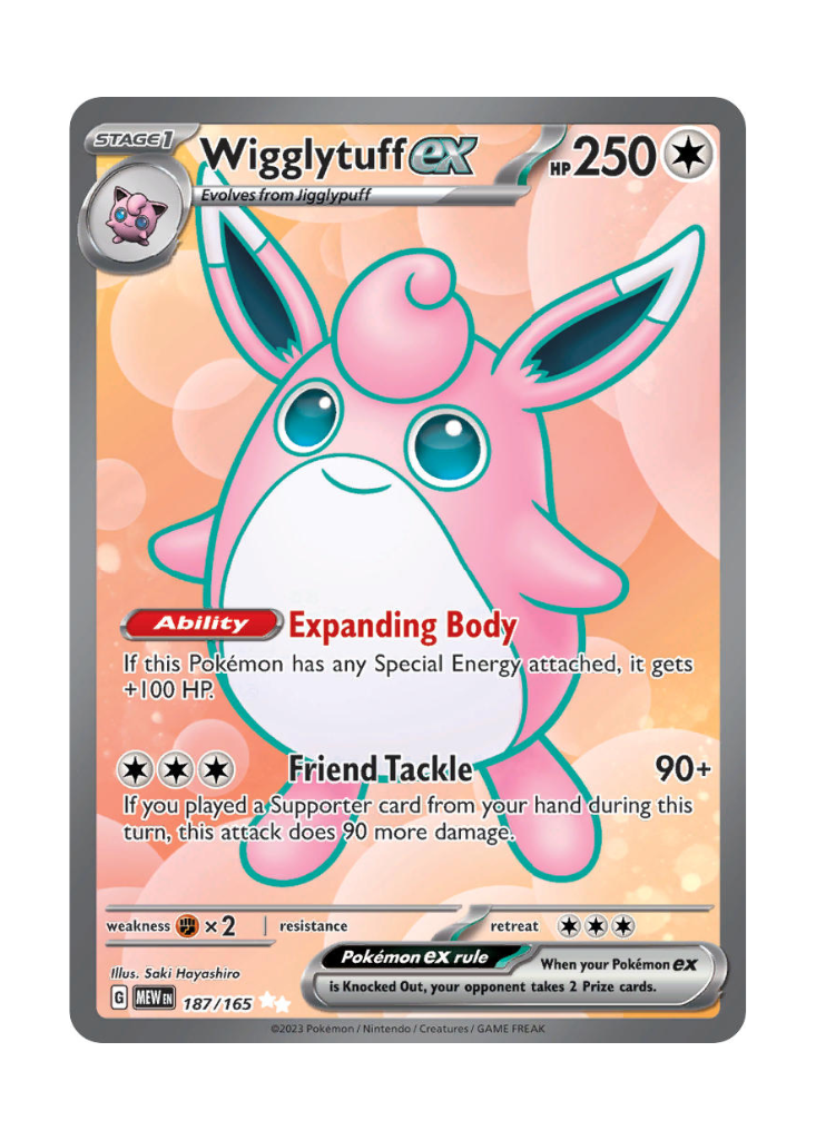 Scarlet & Violet 151: Wigglytuff ex Full Art - 187/165