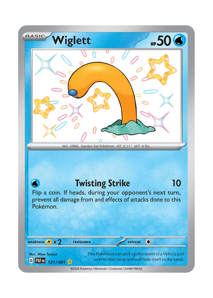 Paldean Fates: Wiglett Shiny Rare - 121/091