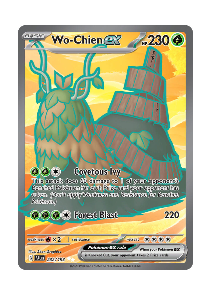 Paldea Evolved: Wo-Chien ex Full Art - 232/193