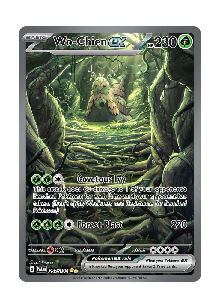 Paldea Evolved: Wo-Chien ex Special Illustration Rare - 257/193