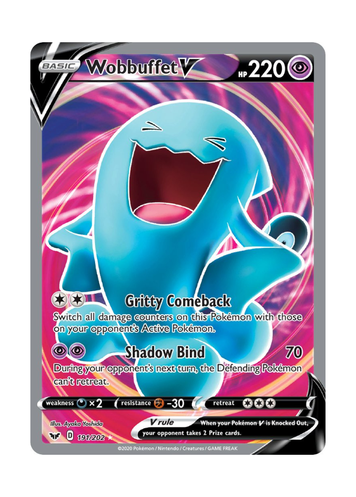 Sword & Shield: Wobbuffet V Full Art - 191/202