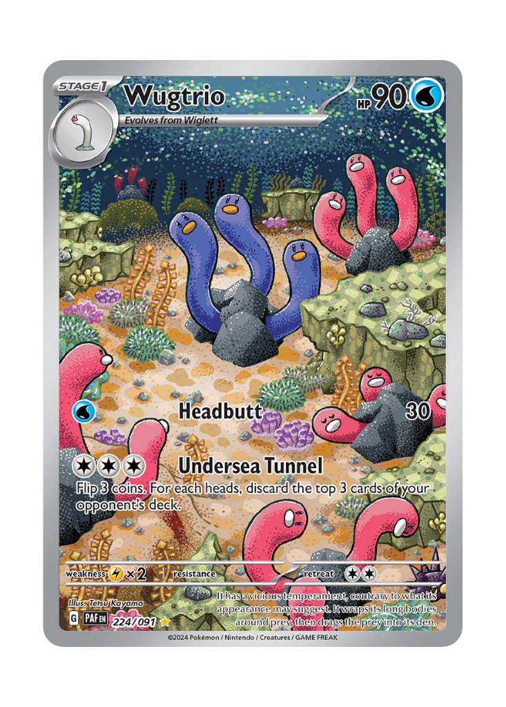 Paldean Fates: Wugtrio Illustration Rare - 224/091