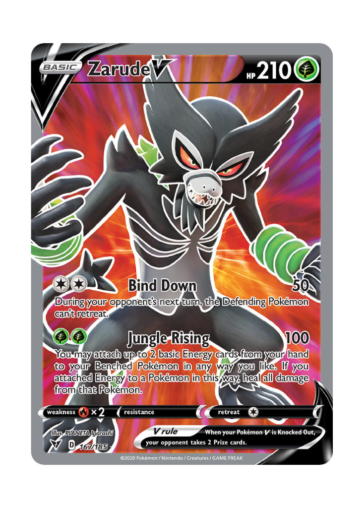 Vivid Voltage: Zarude V Full Art - 167/185