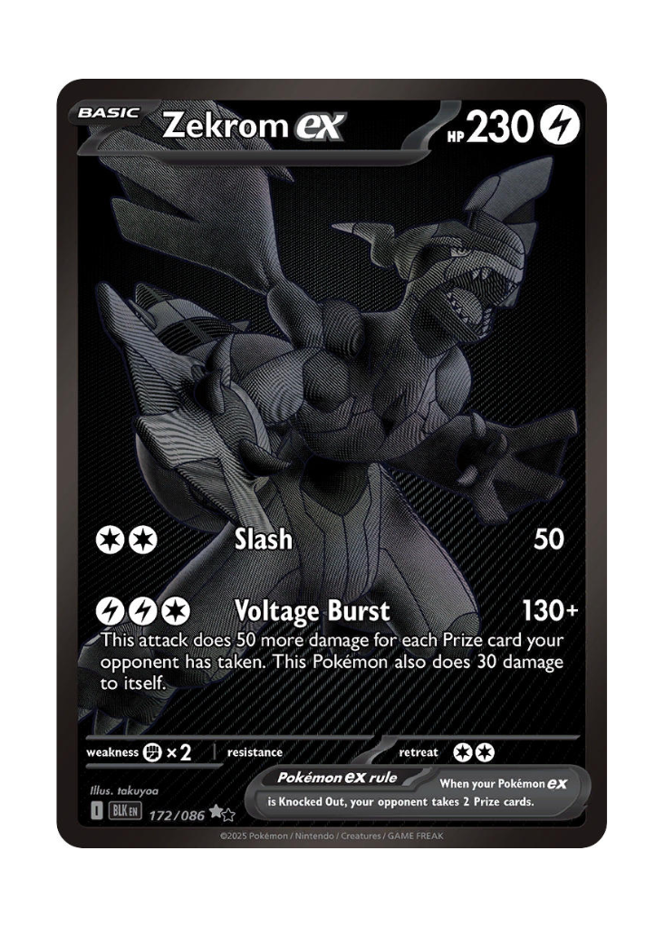Black Bolt: Zekrom ex Black White Rare - 172/086