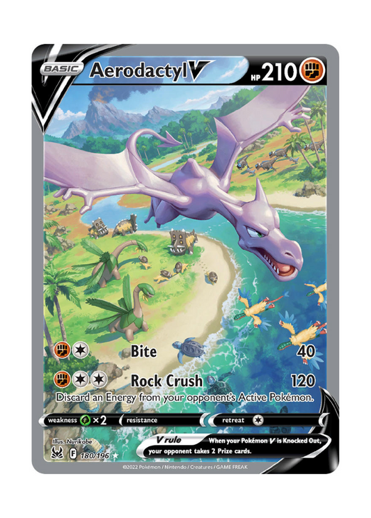 Lost Origin: Aerodactyl V Alternate Full Art - 180/196