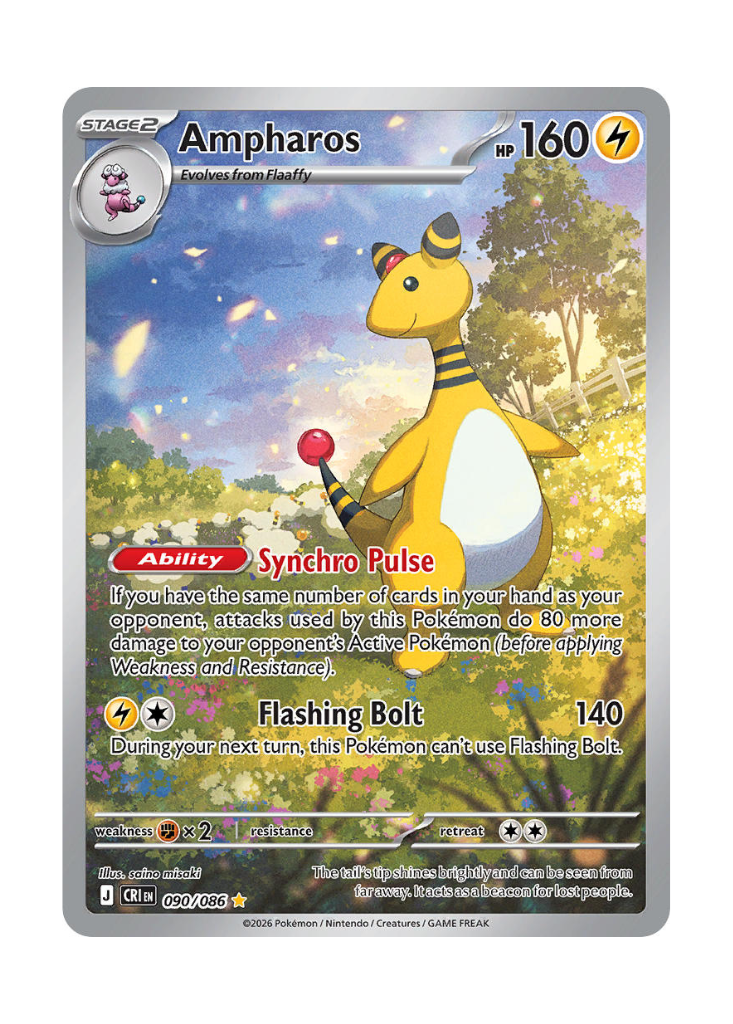 Chaos Rising: Ampharos Illustration Rare - 090/086