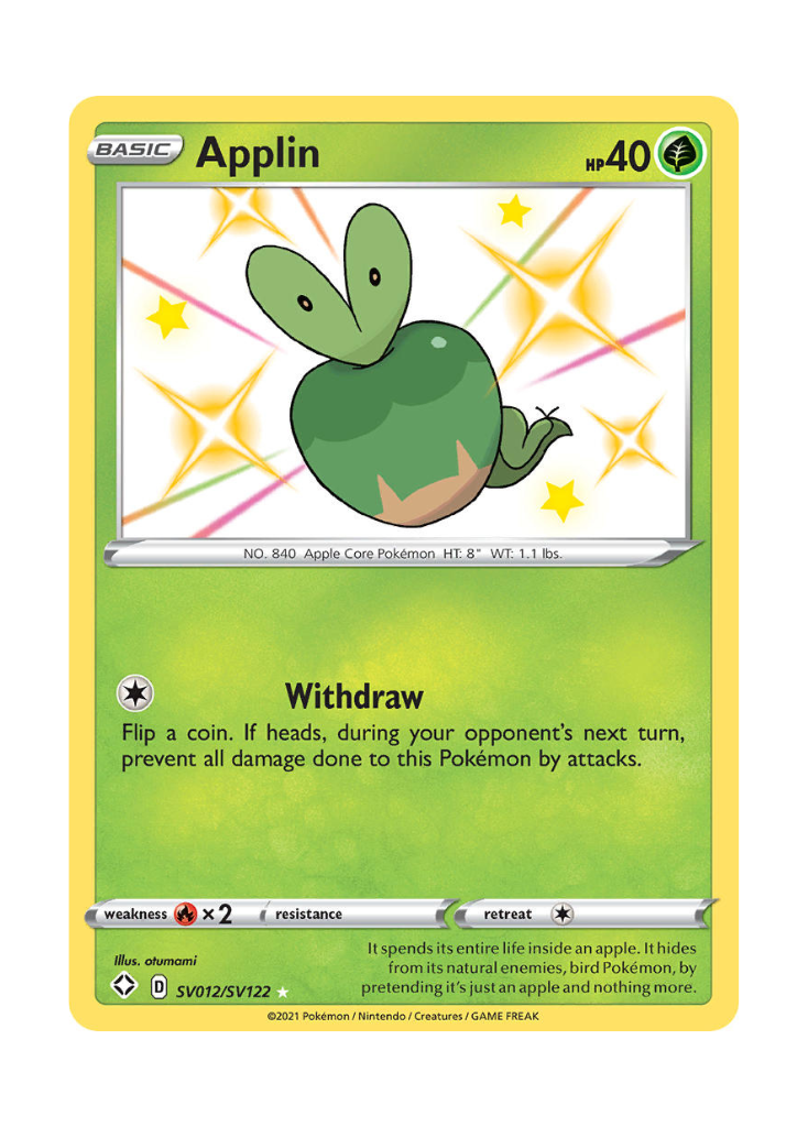 Shining Fates: Applin Shiny Rare - SV012/SV122