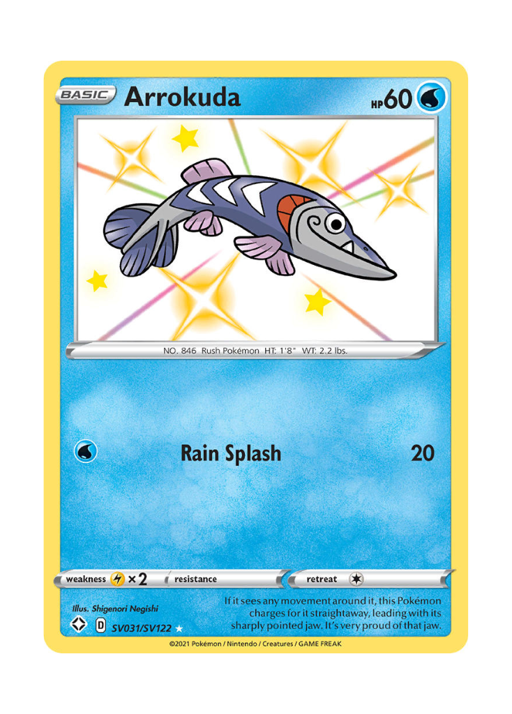Shining Fates: Arrokuda Shiny Rare - SV031/SV122