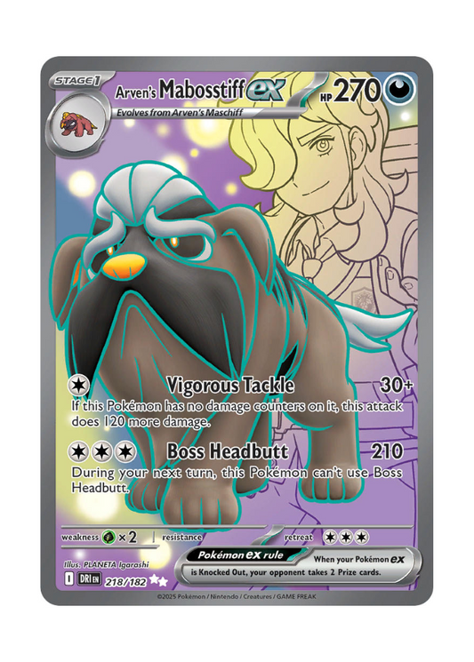 Destined Rivals: Arven's Mabosstiff ex Full Art - 218/182