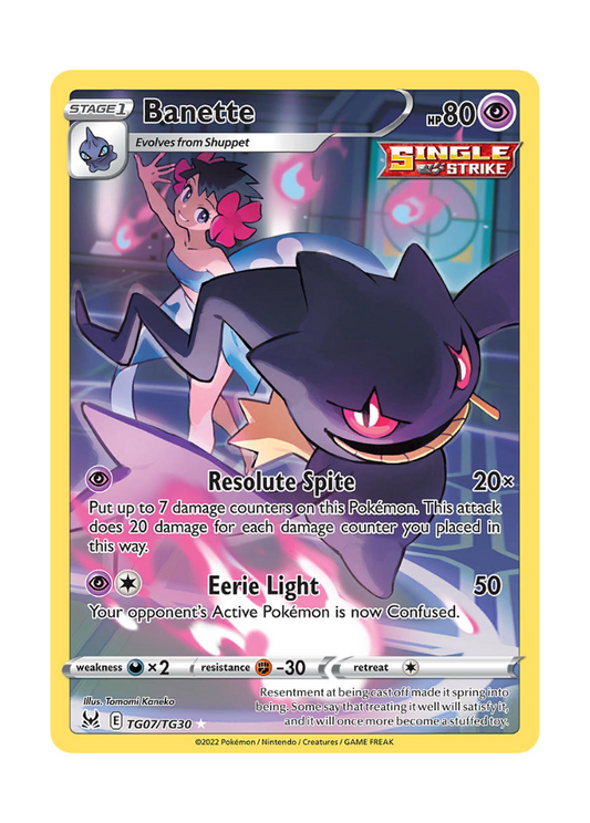 Lost Origin: Banette Trainer Gallery - TG07/TG30