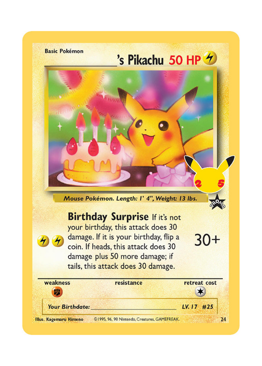 Celebrations: Birthday Pikachu Classic Collection - 24/53